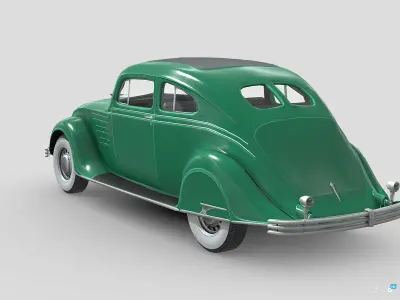 Chrysler Imperial Airflow 1934 Low-poly 3D model
