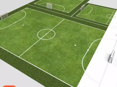 Football mini Fields Free 3D model