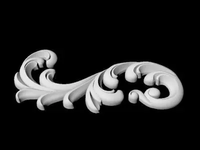 Central decor ornament for furniture 3D model 53