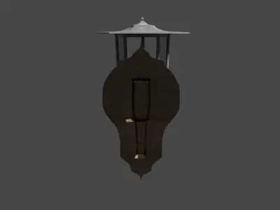Walllamp outdoor lamp Low-poly 3D model