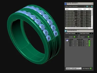Men Diamond Jewelry Ring Free 3D print model