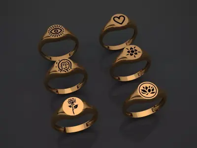 minimal ring for man and woman 3D print model