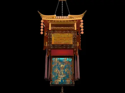 Chinese palace lantern 3D model 24