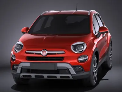 Fiat 500X Cross 2015 VRAY 3D model