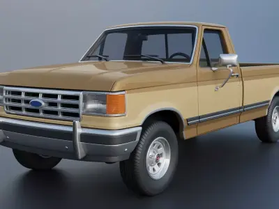 Pickup Truck F-150 Long Bed 1987 3D print model
