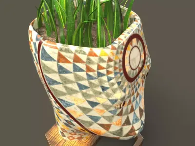 Vase Head Low-poly 3D model