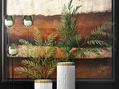 Decorative vase set 3D model