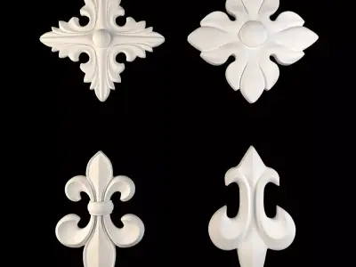  Ornament Element Pack 01 3D model