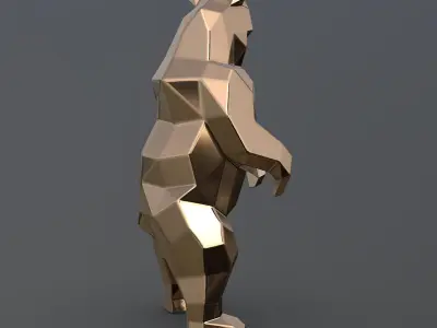 Grizzly bear 3D print model