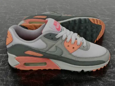 NIKE AIR MAX 3D SHOES - ORANGE Low-poly 3D model