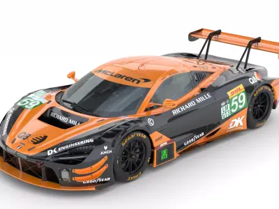 McLaren 720S LMGT3 EVO 2025 WEC 3D model