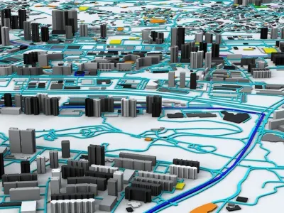 Singapore Streets Buildings Transport Sport Ultimate 3D model