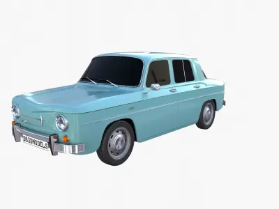 Renault 8 Light Blue 3D model