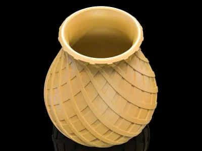 safeen s wicker vase 3D print model