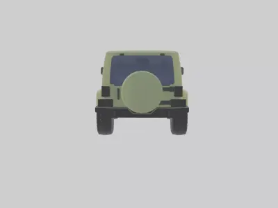 The Jeep Low-poly 3D model