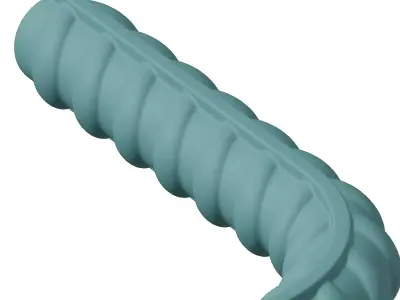 Plastic Bend TMT Bar Toy 3D model