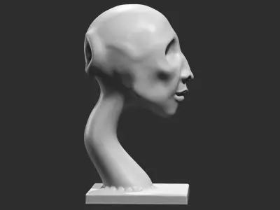 human head modern sculpture 3d print model 80 3D print model