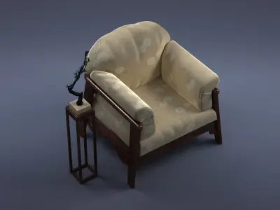 cabinet cabinet wardrobe sofa bed table bookshelve 3D model