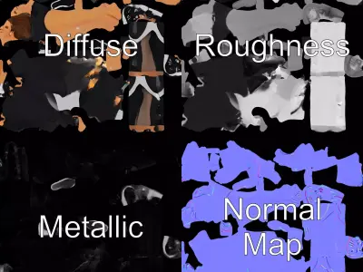 Athletic Female Pose model pack Low-poly 3D model