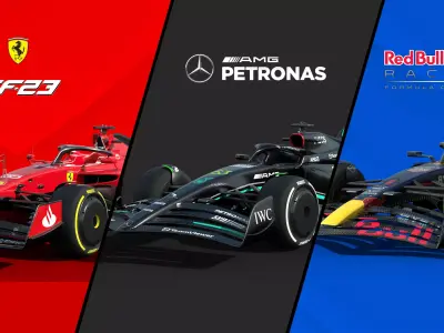 RedBull RB19      Ferrari SF23      Mercedes W14      ALL RIGGED Low-poly 3D model