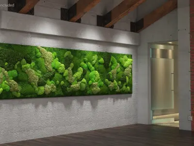 Reindeer Moss Wall Fur 3D model