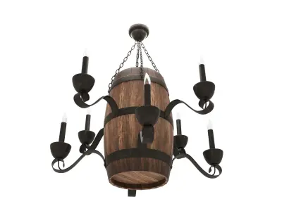 Barrel Lamp 2 3D model 3D model