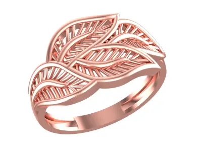 Leaf Ring 3D print model
