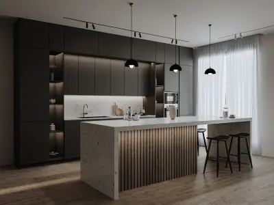 kitchen 3D model 2