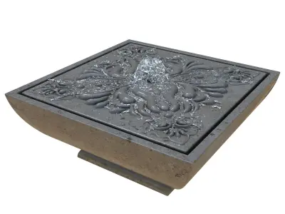 Table fountain set 3D model