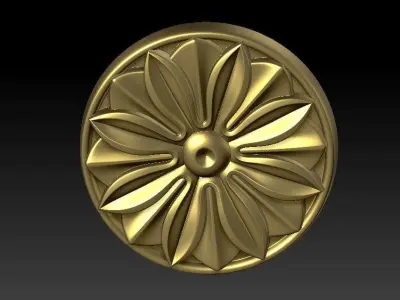 CNC gold-plated sculpted wooden frame pattern 3D model 3D model 3D model