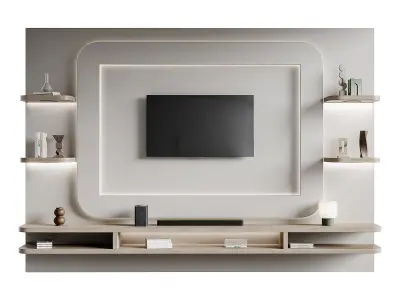 Modern TV Wall 024 3D model
