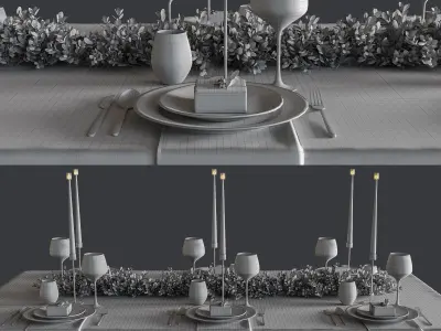 Decoration for  table set 3D model 3D model