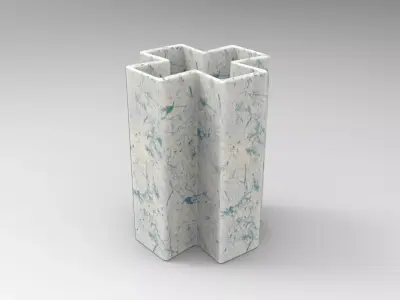 Plus Vase Low-poly 3D model