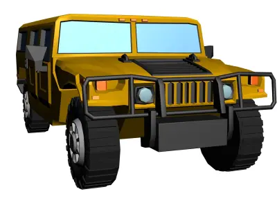 HUMMER H1 Hypercasual Low-poly 3D model