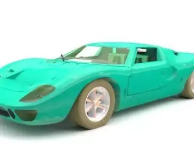 Racing car 3D model 8