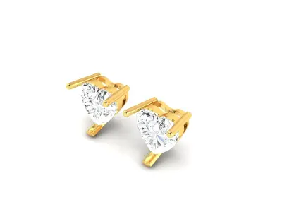 Trillion Stone Earring 3Ddm stl obj fbx Render Details 3D print model