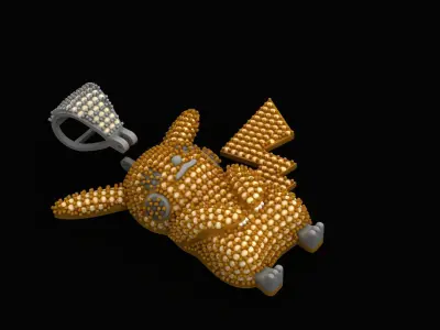 Spark of Elegance Pikachu Diamond Locket 3D print model