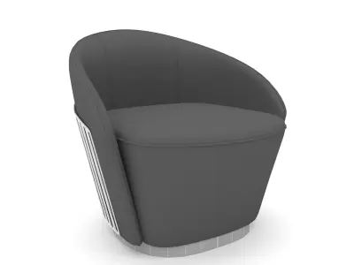 The modern ship seat Low-poly 3D model