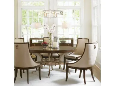 Tower Place Upholstered Side Chair in Cobblestone 3D model