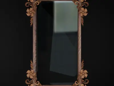 Style Giltwood Classical Mirror 3D model