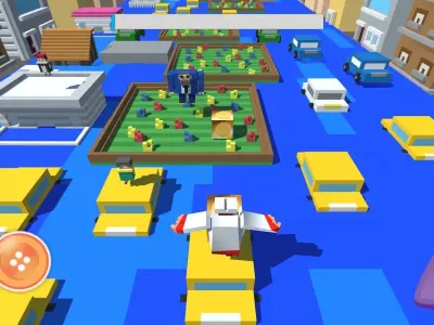 Voxel Mesh Town Set 3D model