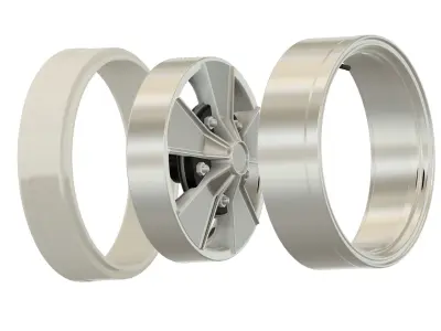 Mag SS Classic car wheel with tire 3D print model