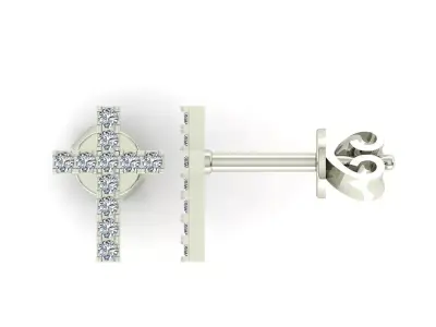 Women Diamond Earrings 3D print model