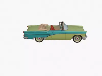 1950s Early Vintage Classic Convertible 3D model 3D model
