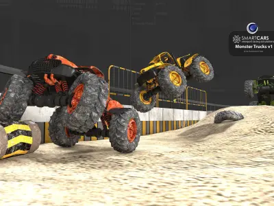 SMARTCARS AI Monster Truck Simulations v1 3D model