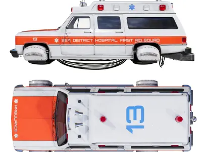 GMC Suburban Sci-Fi Ambulance 3D model