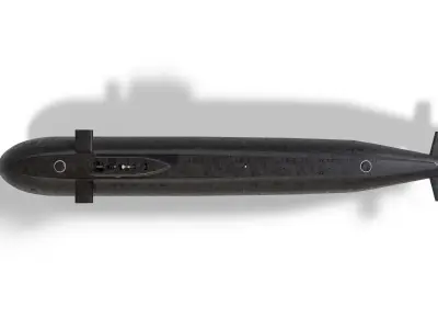 kilo class submarine Low-poly 3D model