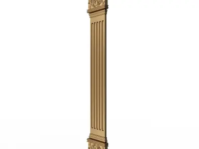 Column Capital 1302 Low-poly 3D model