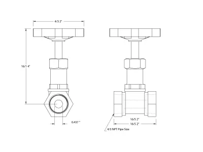 RATED NEEDLE VALVE 3D print model
