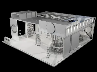 Booth Exhibition Stand a390b  3D model